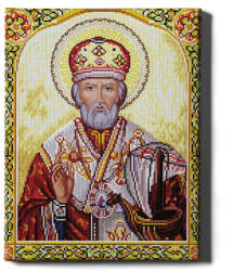 Oh Art! Set goblen cu diamante, cu sasiu, Sf. Nicolae, 40x50 cm (GJ6436)