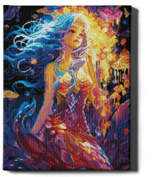 Oh Art! Set goblen cu diamante, cu sasiu, Sirena, 40x50 cm (GJ6426)
