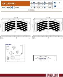 DANBLOCK set placute frana, frana disc DANBLOCK DB 2924682 (DB 2924682)