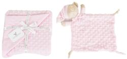 Cangaroo Бебешко одеяло с мека играчка Cangaroo - Bennie, 75 х 100 cm, розово (111873) - baby