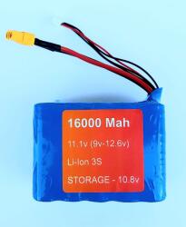 navomag Acumulator Li-Ion 3S - 16000mAh, 11.1V, cu mufa XT60, Capacitate Mare (ALI-3S-16000-11V-XT60)