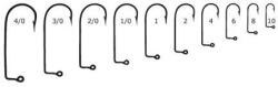 Mustad Carlige nelestate pentru jig Mustad, nr 3 0, 100 buc plic (M.32627NPBLN.03)