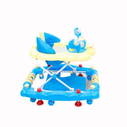 NOVOKIDS Premergator cu sistem de balansare Baby Care H914, cu melodii, functie balansoar, Ratusca, Albastru (BBCH914BLUE)