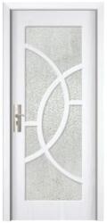 Novo Doors Usa Interior din MDF Novo Doors ND309, Cadru din Lemn Masiv, Geam Sablat, KIT COMPLET, Toc , Manere si balamale incluse (ND309)