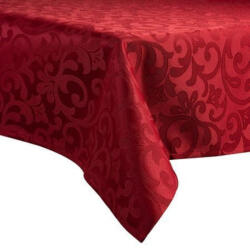 CASA GINO Fata de masa din Brocart cu motive florale XXL CASA GINO , 150X245, masa 12 persoane, Rosu (GNBROKXXL) Fata de masa