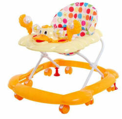 NOVOKIDS Premergator Reglabil in 3 Trepte NOVOKIDS Ratusca, Pliabil, 8 Roti, Cu Melodii, Portocaliu (NKPRAT)
