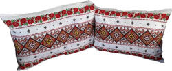 CASA GINO Set 2 fete de perna cu motive traditionale Casa Gino®, din bumbac 100%, dimensiune 48X65 centimetri, model Traditional cu Trandafiri (SET2FPTRADROSE48X60) Lenjerie de pat