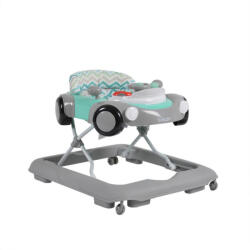 NOVOKIDS Premergator Reglabil in 3 Trepte NOVOKIDS Shelby Mini Car , Roti silentioase, Pliabil, 8 Roti, Cu Melodii si volan, Model Masinuta, Turquoise (NKSHLBYWALKTURQ)