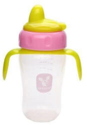 NOVOKIDS Biberon cescuta pentru copii cu maner detasabil si capac Cangaroo Sippy Cup PINK XXL , 6 luni+, 270 ml, 9 masuri, pentru apa, lapte si ceai, Roz (BIBSPCUPPINKXXL270)