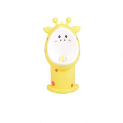 NOVOKIDS Olita copii tip Pisoar NOVOKIDSª Funny Giraffe, Cu morisca, Vas detasabil, Atasabila la peretele baii, Model Girafa , Galben (NKPGIRAFEBLU) Olita
