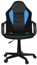 NOVOKIDS Scaun gaming si birou NOVOKIDS Gamer Mini, Rotatie 360 grade, Design ergonomic, Inaltime reglabila 117-127 cm, Latime 60 cm, Max 120 kg, Albastru cu Negru (NKGMERMINICHAIRBLUE)