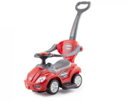 NOVOKIDS Masinuta copii si bebe Jolly Kids Sport Car, cu melodii, maner de impins pentru parinti, bara de protectie, design modern, Rosu (SportCarRED)