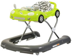 NOVOKIDS Premergator Reglabil in 3 Trepte NOVOKIDS Super Car , roti silentioase, Masinuta, Pliabil, 8 Roti, Cu Melodii si lumini, Cu Volan, Verde (NKSUPERCARPREMGREEN)