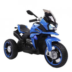 NOVOKIDS Motocicleta Electrica cu Acumulator Pentru Copii NOVOKIDS Ontario Motor, 3-8 ani, max 30 kg, Cu USB, Sunete si Lumini LED, Pornire cu cheie, 3 Roti, Mers cu spatele, Albastru (NKONTARIOMOTOBLU)