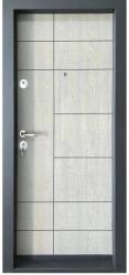 NOVO DOORS Usa metalica de apartament cu izolatie si vizor Novo Doors First Class NDS01, Deschidere Stanga Dreapta, Dimensiune 200X88 cm, Tabla 12 mm, Kit complet, Gri deschis (NDS01)