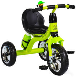 NOVOKIDS Tricicleta cu pedale NOVOKIDS Chavalier , Cu sonerie si sticla de apa, max 20 kg, Roti din spuma cauciucata EVA, Cadru metalic, Dimensiuni 75X54X46 cm, Verde (NKCHEVALGREEN)