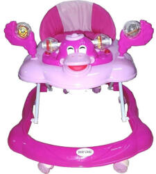 BabyCare Premergator Reglabil in 3 Trepte Baby Care , Ratusca, Pliabil, 8 Roti, Cu Melodii, Roz (RORAT)