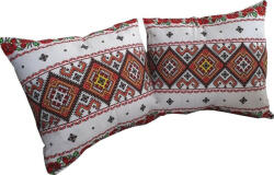 CASA GINO Set 2 fete de perna cu motive traditionale Casa Gino®, din bumbac 100%, dimensiune 40X40 centimetri, model Traditional cu Trandafiri (SET2FPTRADROSE40X40) Lenjerie de pat