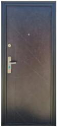 NOVO DOORS Usa metalica de exterior cu izolatie si vizor Novo Doors ND7003 , 2 yale, tabla 0, 7 mm, balamale si clanta incluse, toc de 7 centimetri, pentru casa si apartament, Gri (ND7003)