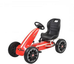 NOVOKIDS Kart cu pedale pentru copii NOVOKIDS® Chrysler Kart PRO, Roti din cauciuc EVA, 5-8 ani , Carena, Structura metalica, Frana de mana, Functie FreeWheel, Mers cu spatele, Rosu cu Negru (NKCHRYSLRKARTRED)