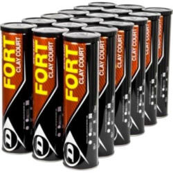 Dunlop Set 72 mingi de tenis Dunlop Fort Clay Court Originals, pentru zgura, 18 cutii (DNLFCCBOX72)