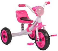 NOVOKIDS Tricicleta cu pedale NOVOKIDS Felix Trike , Cu melodii si lumini, Max 20 kg, Suspensie spate, Roti din cauciuc EVA, Cadru metalic, Roz (NKTRIKFLXPINK)