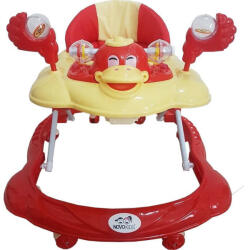 NOVOKIDS Premergator Reglabil in 3 Trepte NOVOKIDS Happy Duck , Ratusca, Pliabil, 8 Roti, Cu Melodii, Rosu (NKHDRED)