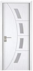 Novo Doors Usa Interior din MDF Novo Doors ND508, Cadru din Lemn Masiv, Geam Sablat, KIT COMPLET, Toc , Manere si balamale incluse (ND508)