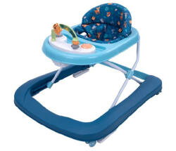 NOVOKIDS Premergator Premium 2 in 1 NOVOKIDS Little Bear Walker, Reglabil in 3 trepte de inaltime, Transformabil in antemergator, Roti silentioase, Cu melodii, Ursulet, Pliabil, Albastru (NKLTLBEARWLKBLUE)