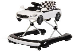 NOVOKIDS Premergator Reglabil in 3 Trepte NOVOKIDS Super Cabrio Car, 3 in 1, Transformabil in Antemergator si Masinuta copii, Pliabil, Cu Melodii si lumini, Volan, Alb (NKSPRCABRIOCARWHITE)