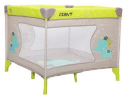 NOVOKIDS Tarc de joaca portabil pentru interior si exterior NOVOKIDS Little Giant , Pliabil, Dimensiuni 93X93X77 cm, Inaltime 77 cm, Geanta transport si saltea incluse, Model Elefant, Galben (NKGINTYLW)