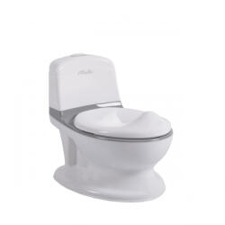 NOVOKIDS Olita premium pentru copii NOVOKIDS Atlantic seat, Cu sunete, Vas detasabil, Plastic non toxic, Suport hartie igienica, Gri cu Alb (NKATLPOTTYGRAY) Olita