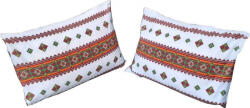 CASA GINO Set 2 fete de perna cu motive traditionale Casa Gino®, din bumbac 100%, dimensiune 48X65 centimetri, model Traditional Clasic (SET2FPTRADCLASS48X60) Lenjerie de pat
