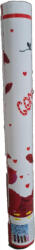 NOVOKIDS Tun confetii NOVOKIDS Party Tube, Lungime 80 cm, Cu aer comprimat, Model trandafiri, Rosu cu Alb (NKPTYTUBEROSES80)