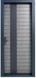 NOVO DOORS Usa metalica de apartament cu izolatie si vizor Novo Doors First Class NDS14, Deschidere Stanga Dreapta, Dimensiune 200X88 cm, Tabla 1.2 mm, Kit complet, Gri antracit (NDS14)