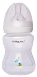 NOVOKIDS Biberon cu capac Cangaroo Birdy Blu, 0 luni+, 180 ml, 6 masuri, sistem anti colici, tetina lapte, Albastru (NKBRDBLUBIB180)