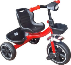 NOVOKIDS Tricicleta cu pedale NOVOKIDS Falcon Trike, Cu melodii si lumini, Max 30 kg, Roti din spuma cauciucata EVA, Cadru metalic, Model motocicleta, Rosu (NKFLCNTRIKERED)