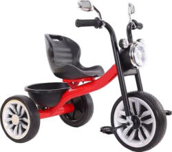 NOVOKIDS Tricicleta cu pedale NOVOKIDS My First Chopper Trike, Cu melodii si lumini, Max 30 kg, Roti din spuma cauciucata EVA, Cadru metalic, Model motocicleta, Rosu (NKMFCHOPPERTRIKERED)