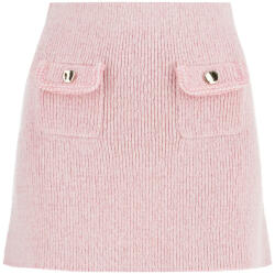 Self Portrait Fusta dama SELF PORTRAIT knitted mini skirt (AW24 170SK P PINK)