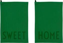 Design Letters Lavete mari de bucătărie Favourite Sweet Home verzi 2 buc (10503001GREENHOME)