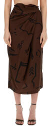 ALYSI Fusta dama ALYSI NATIVE PRINT SKIRT (153020_A3237CHOCO)