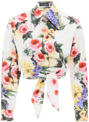 Dolce&Gabbana Camasa dama DOLCE & GABBANA rose garden cropped shirt (F5R73T HS5Q1 HA4YB)