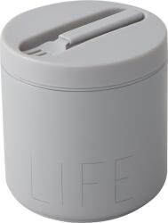 Design Letters Cutie de prânz termoizolantă To Go Life mare gri cu furculiță 2 el (30101029CLGRLIFE)