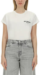 Balmain Tricou dama BALMAIN FLOCKED LOGO T-SHIRT (DF1EF010BB01_GAB)