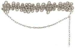 KARA Curea dama KARA CRYSTAL KNOT BELT (SLG102_1822WHITE)