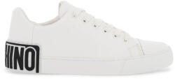 Moschino Adidasi dama MOSCHINO leather sneakers with rubber logo detail (MA15402G1LMF0 100)