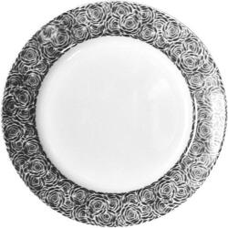 Ćmielów Design Studio Чиния за десерт Cosmopolitan Mix & Match черна рамка 19 см (0060990X2G151)