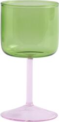 Hay Pahare pentru vin Tint Wine Glass verde-roz 2 buc (AB530-A668-AL49) Pahar