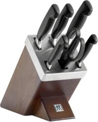 ZWILLING Bloc cu autoascuțire cu 5 cuțite și forfecuță Four Star maro (35145-000-0)