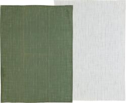Södahl Lavete mari de bucătărie Line 50 x 70 cm măslinie și albă 2 buc (25096)